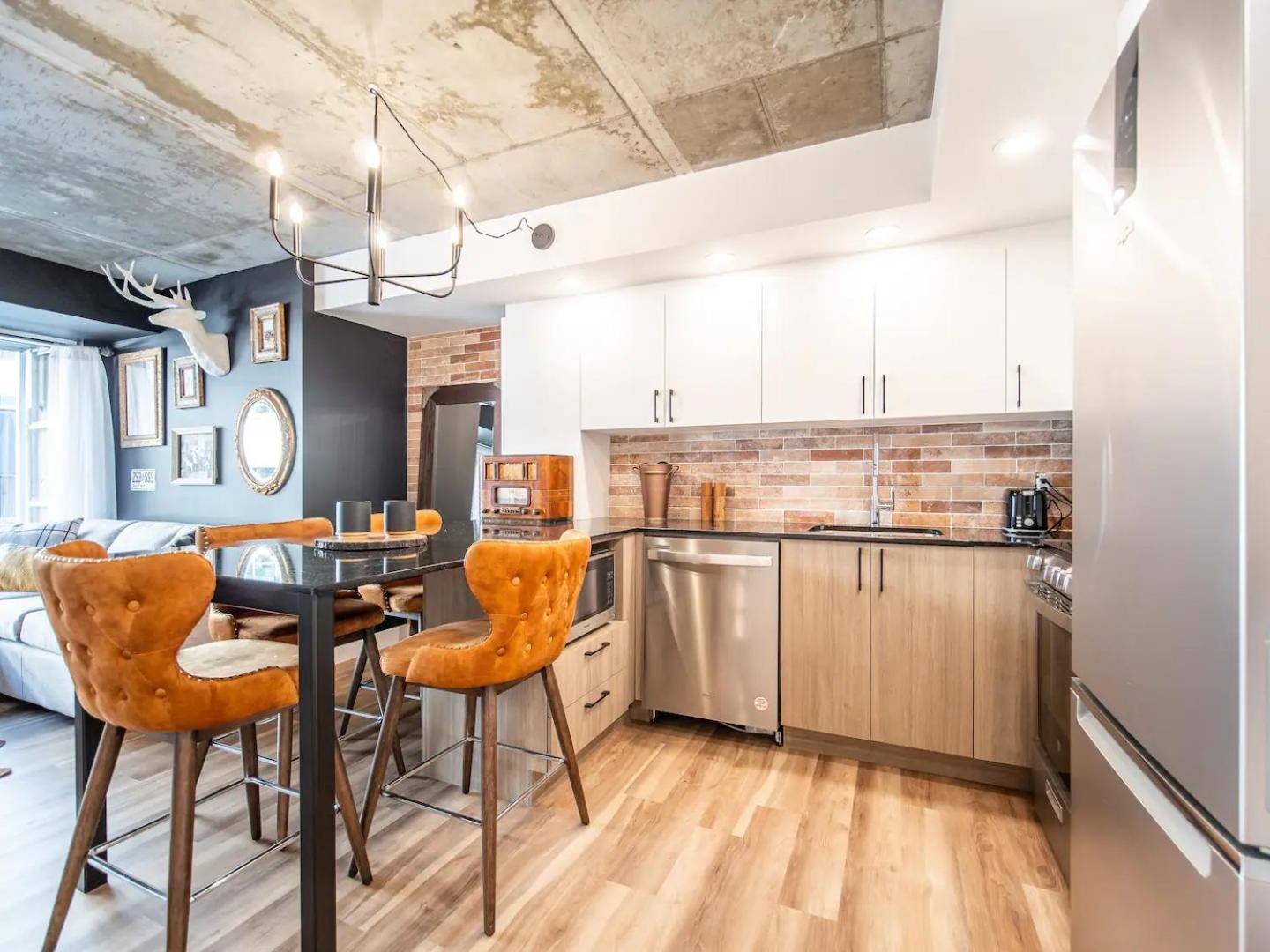 Quebec, Rustique Chic En Ville, Piscine Sur Le Toit Pour 2 A 6 Invites Exterior foto