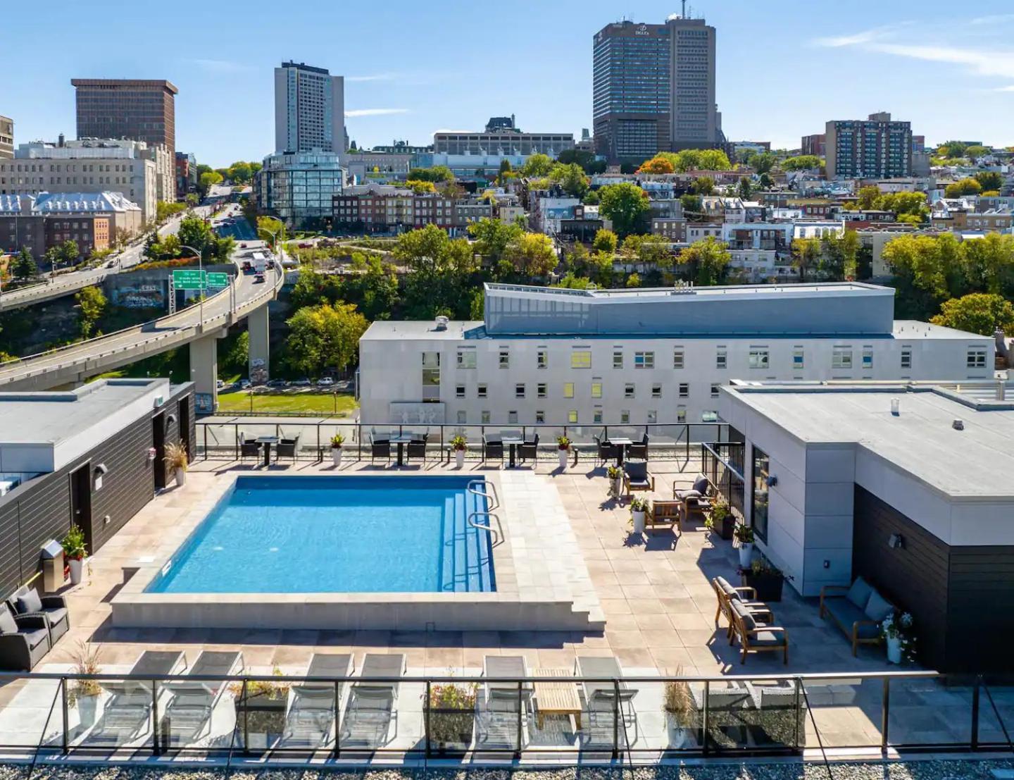 Quebec, Rustique Chic En Ville, Piscine Sur Le Toit Pour 2 A 6 Invites Exterior foto